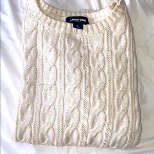 Cream lands end sweater